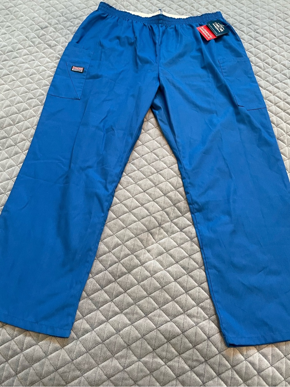 Cherokee workwear xl petite women’s elastic waist pull on pants royal blue
